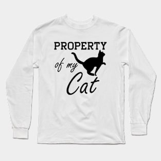 Cat - Property of  my cat Long Sleeve T-Shirt